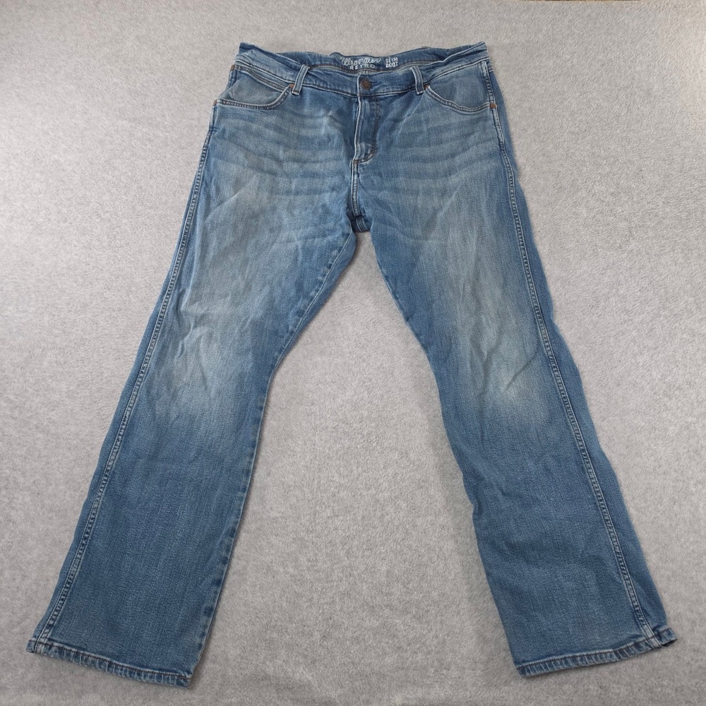 Wrangler Retro Slim Boot Jeans Mens 36x32 Medium Wash Stretch 77MWZSN